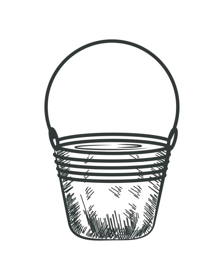 bucket with milk vector