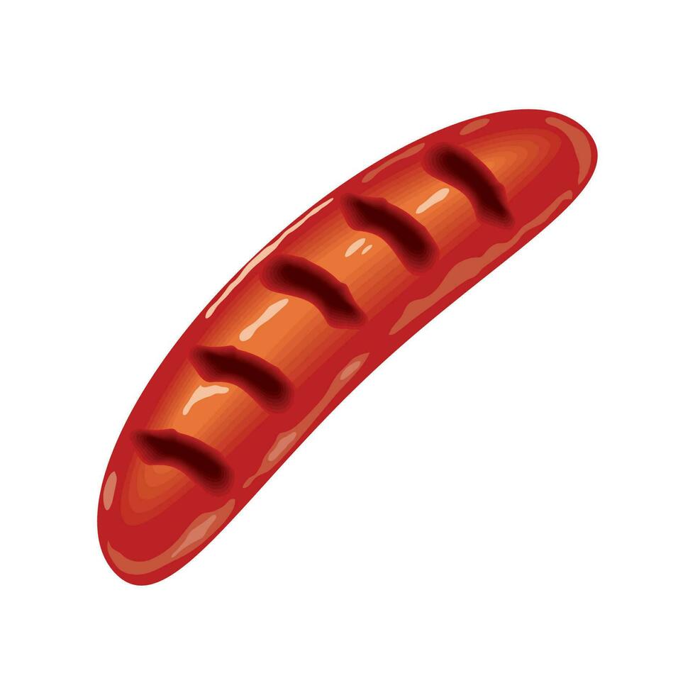grill sausage icon vector