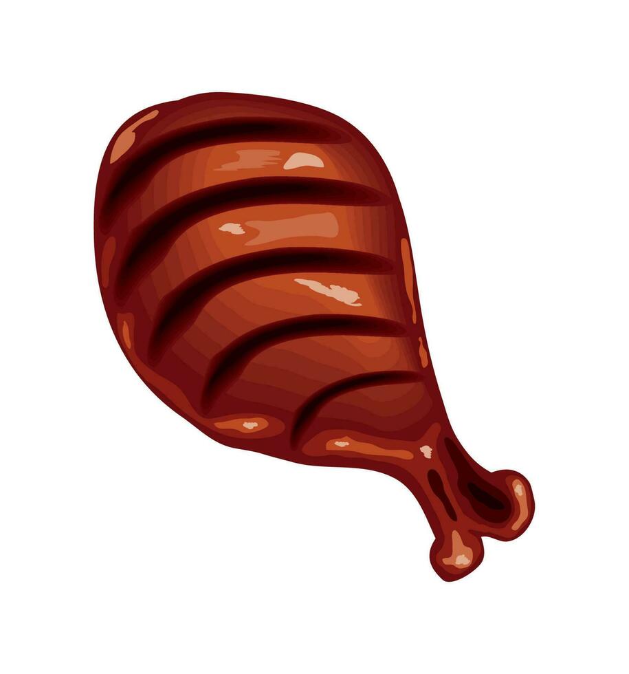grill chicken icon vector