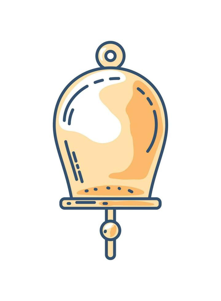 maritime bell nautical icon isolated vector