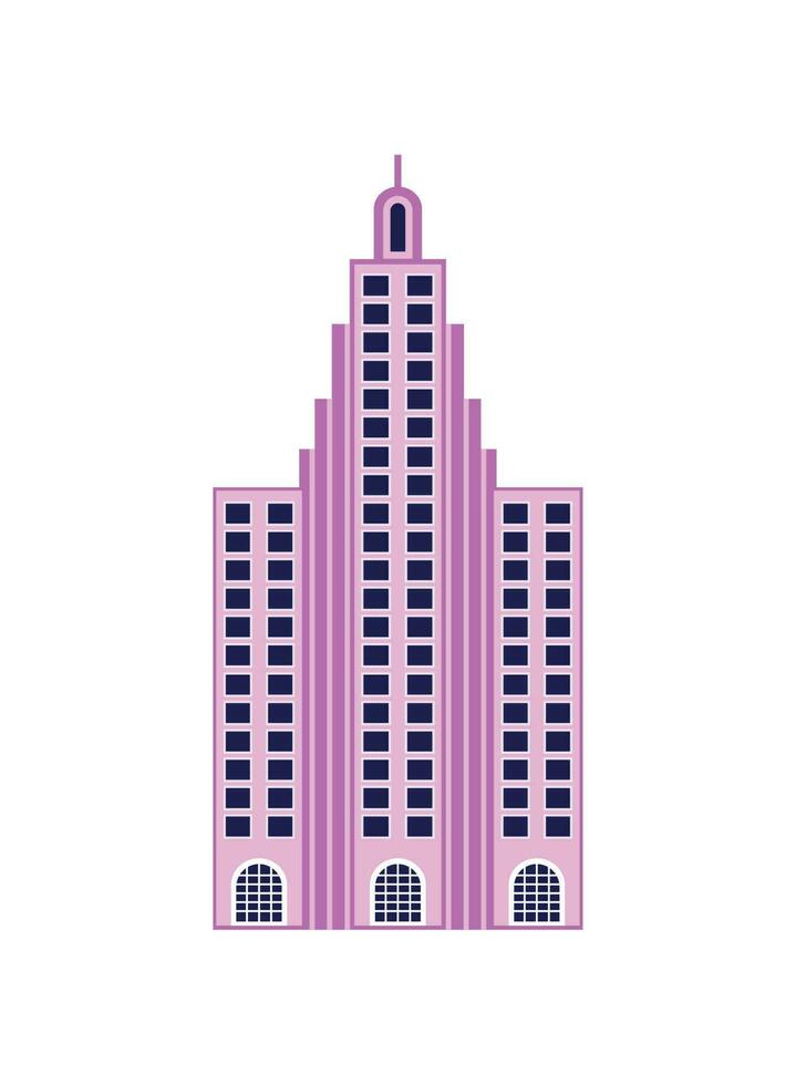 building exterior flat vector
