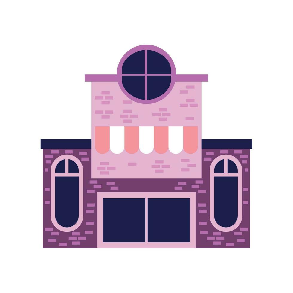 building store flat vector