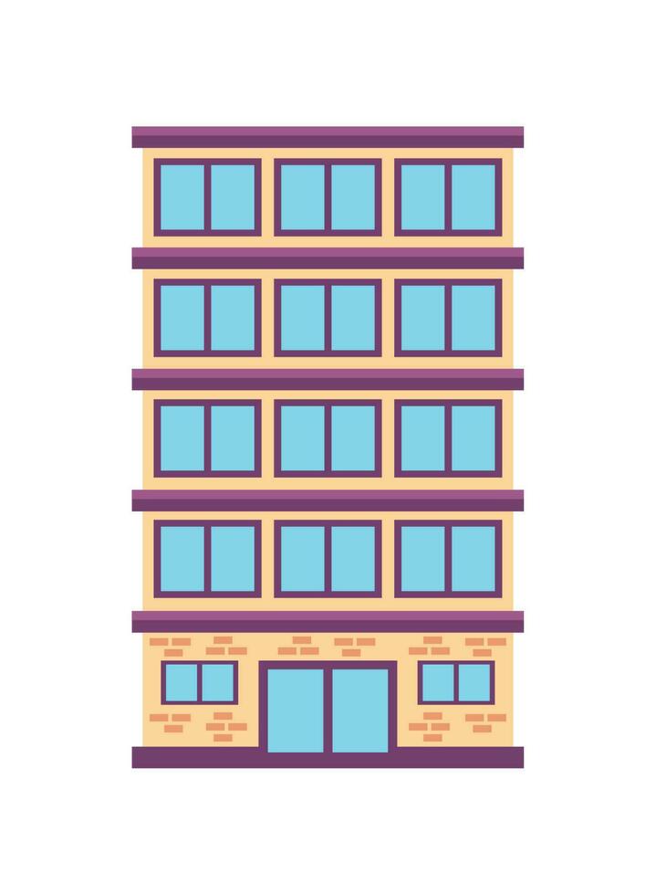 edificio vector plano