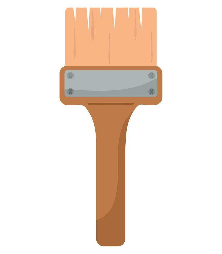 wooden reapir brush tool vector