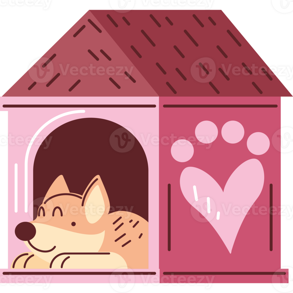 dog inside house png