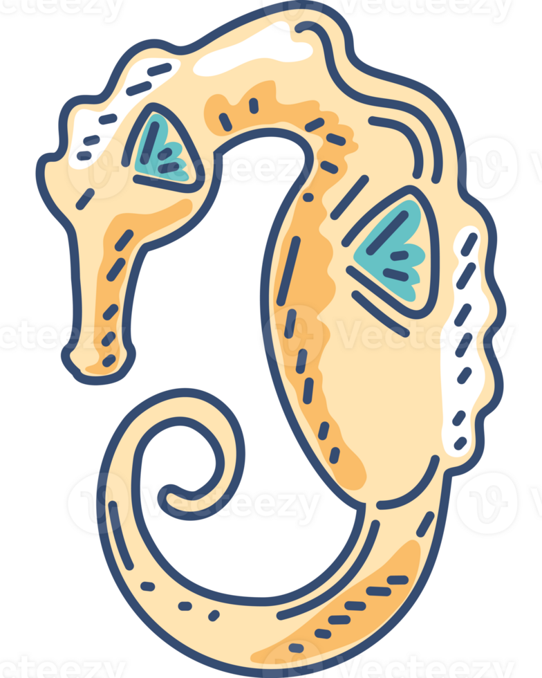 sea horse undersea icon isolated png