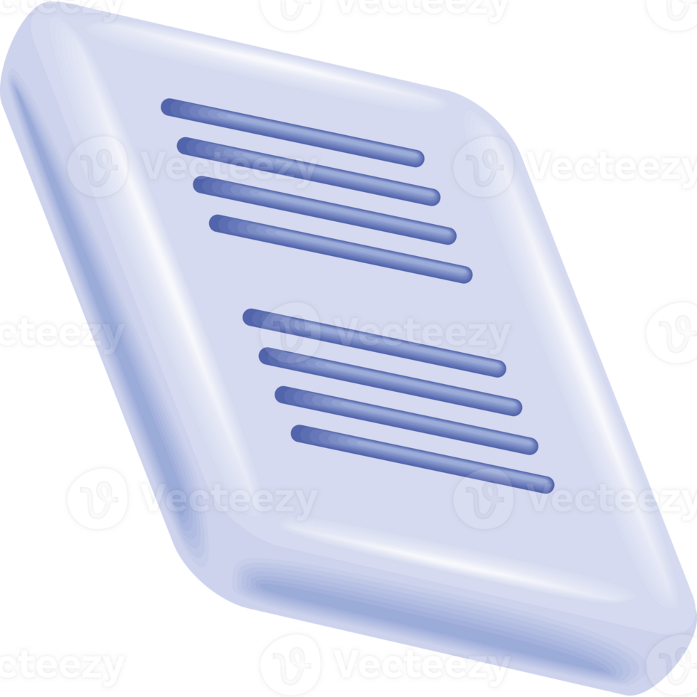 document paper 3d icon isolated png