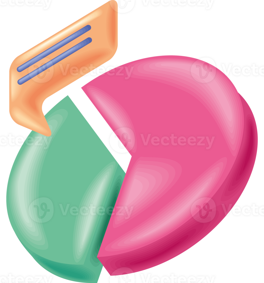 accounting diagram 3d icon isolated png