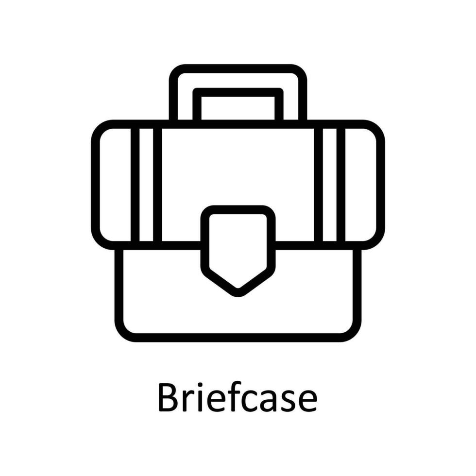 Briefcase Vector  outline Icon Design illustration. Seo and web Symbol on White background EPS 10 File