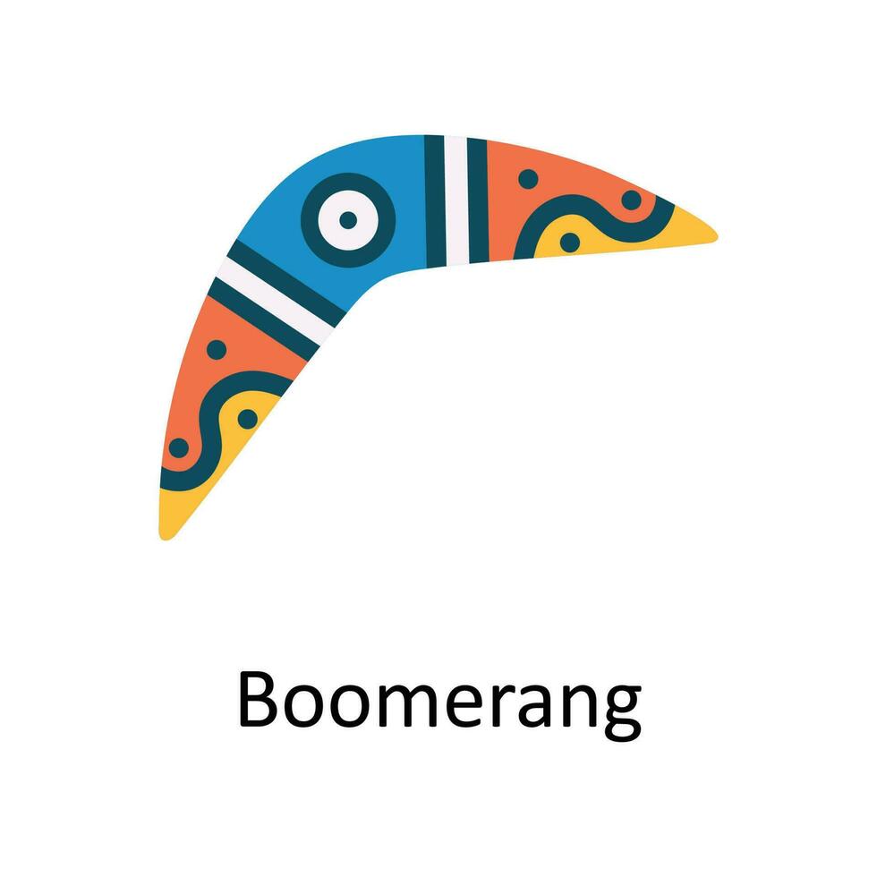 Boomerang Vector  Flat Icon Design illustration. Sports and games  Symbol on White background EPS 10 File