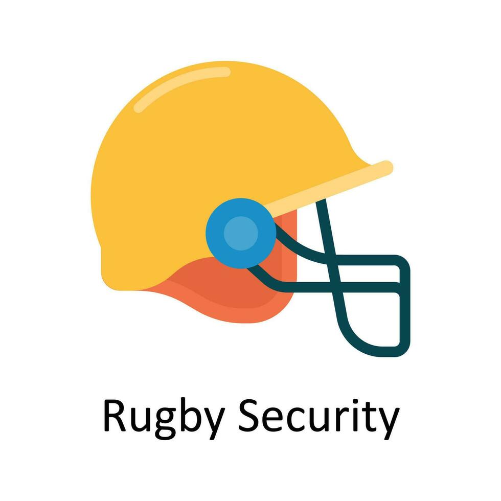 Rugby Security Vector Flat Icon Design illustration. Sports and games
