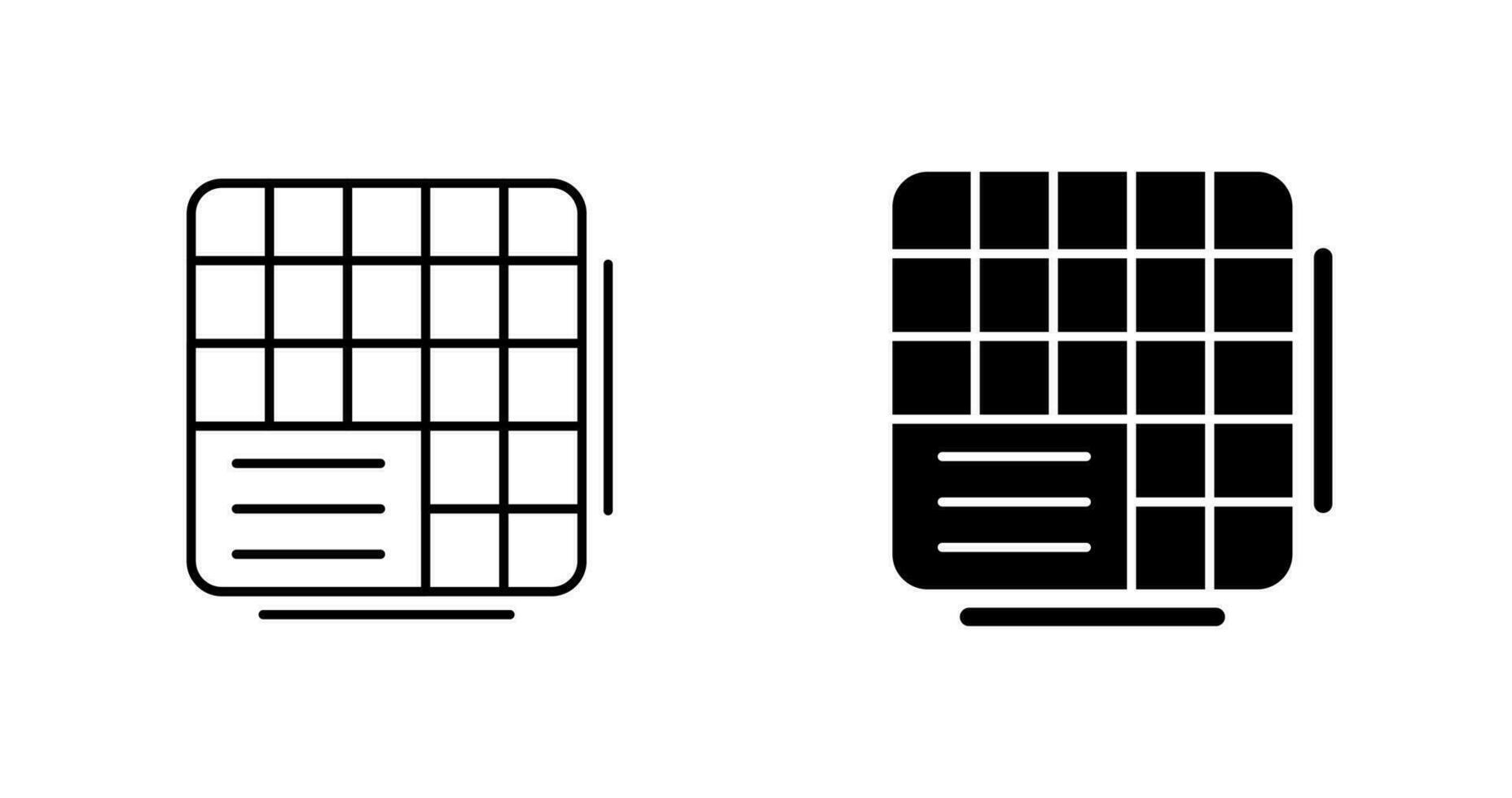 Table Data Vector Icon