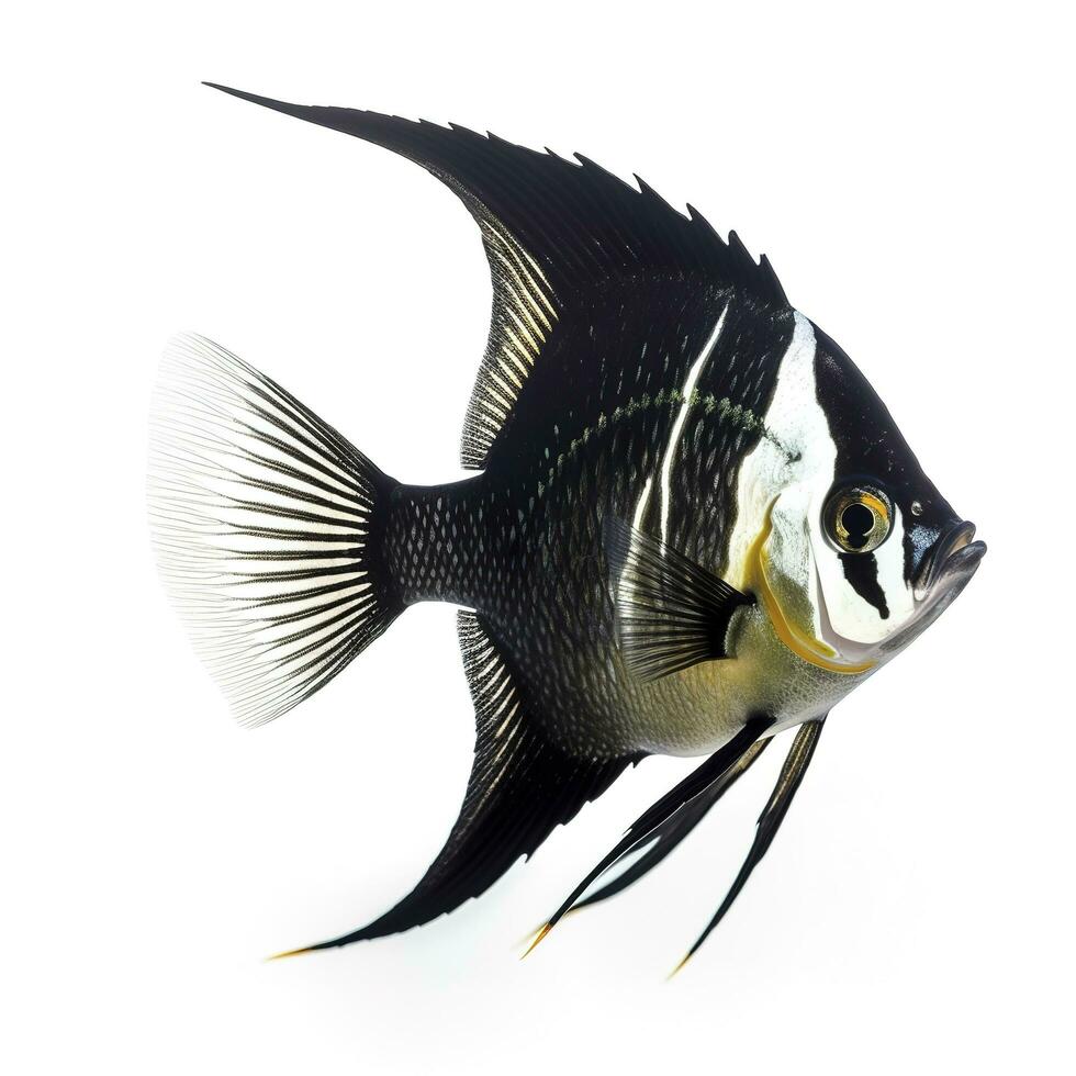 Angelfish isolated on white background, generate ai photo