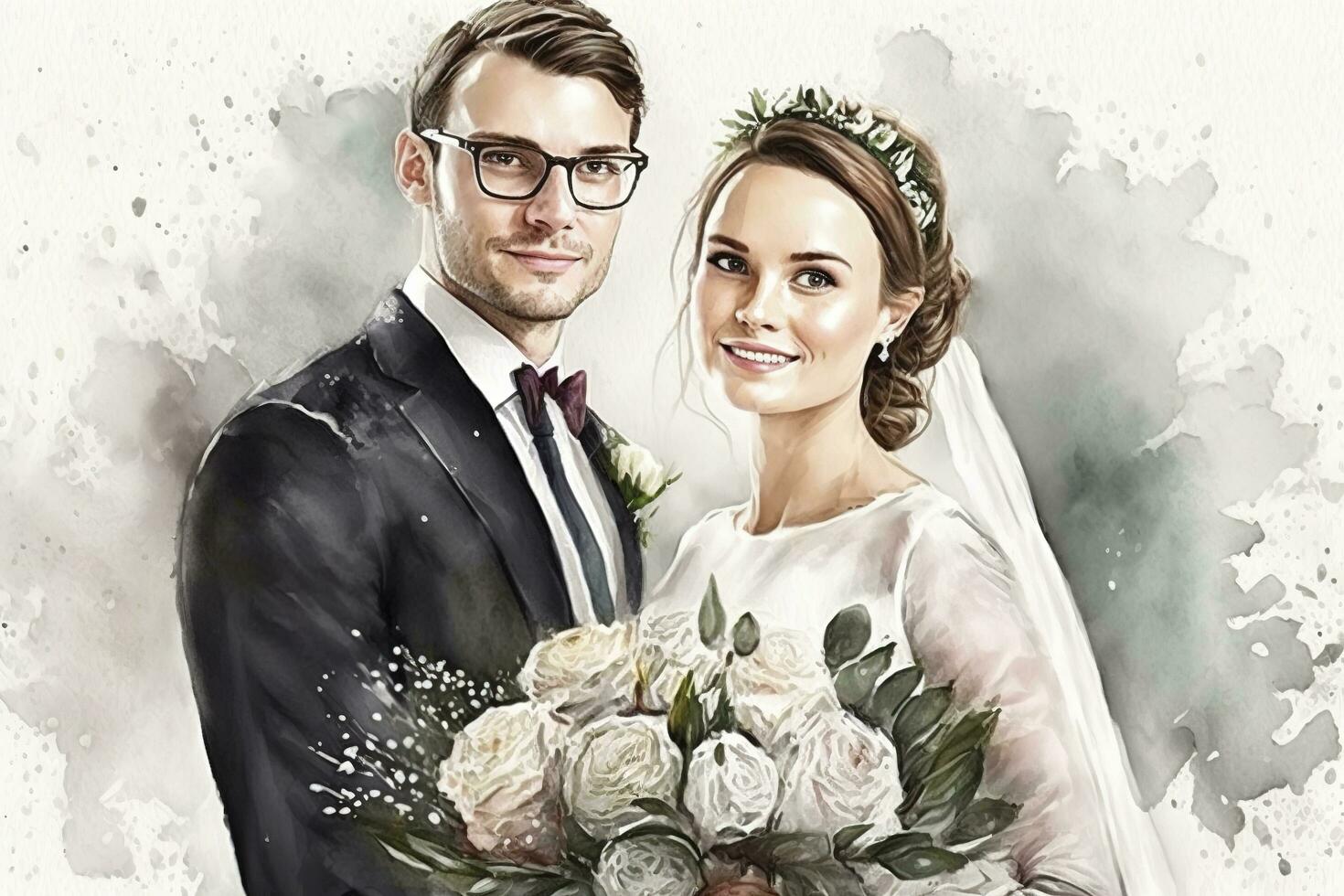 Painting From Photo, Wedding illustration, Custom wedding portrait From Photo, Custom Couple Portrait Watercolor, generate ai photo