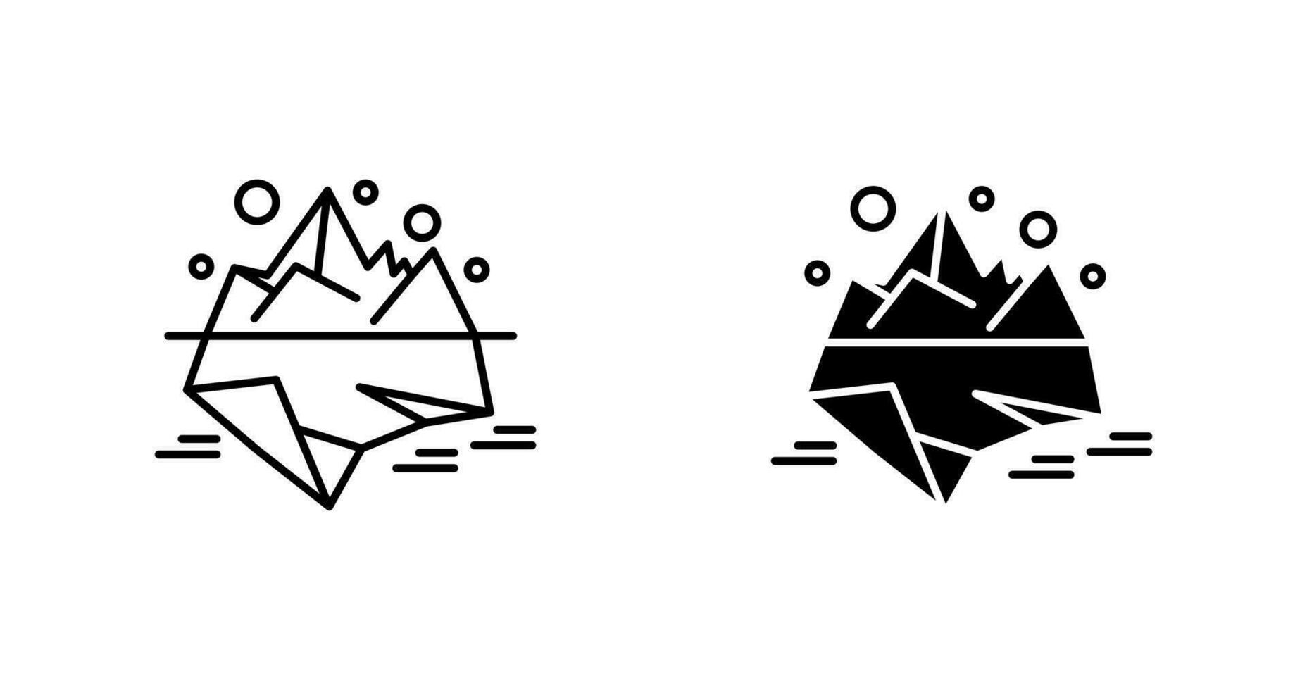 icono de vector de iceberg