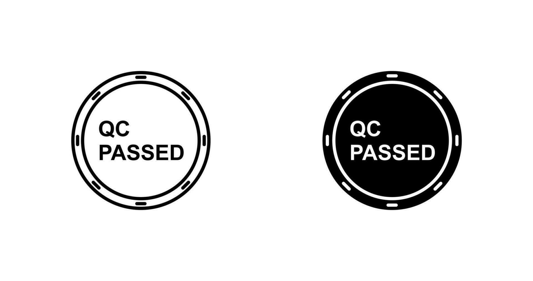 Unique QC Passed Vector Icon