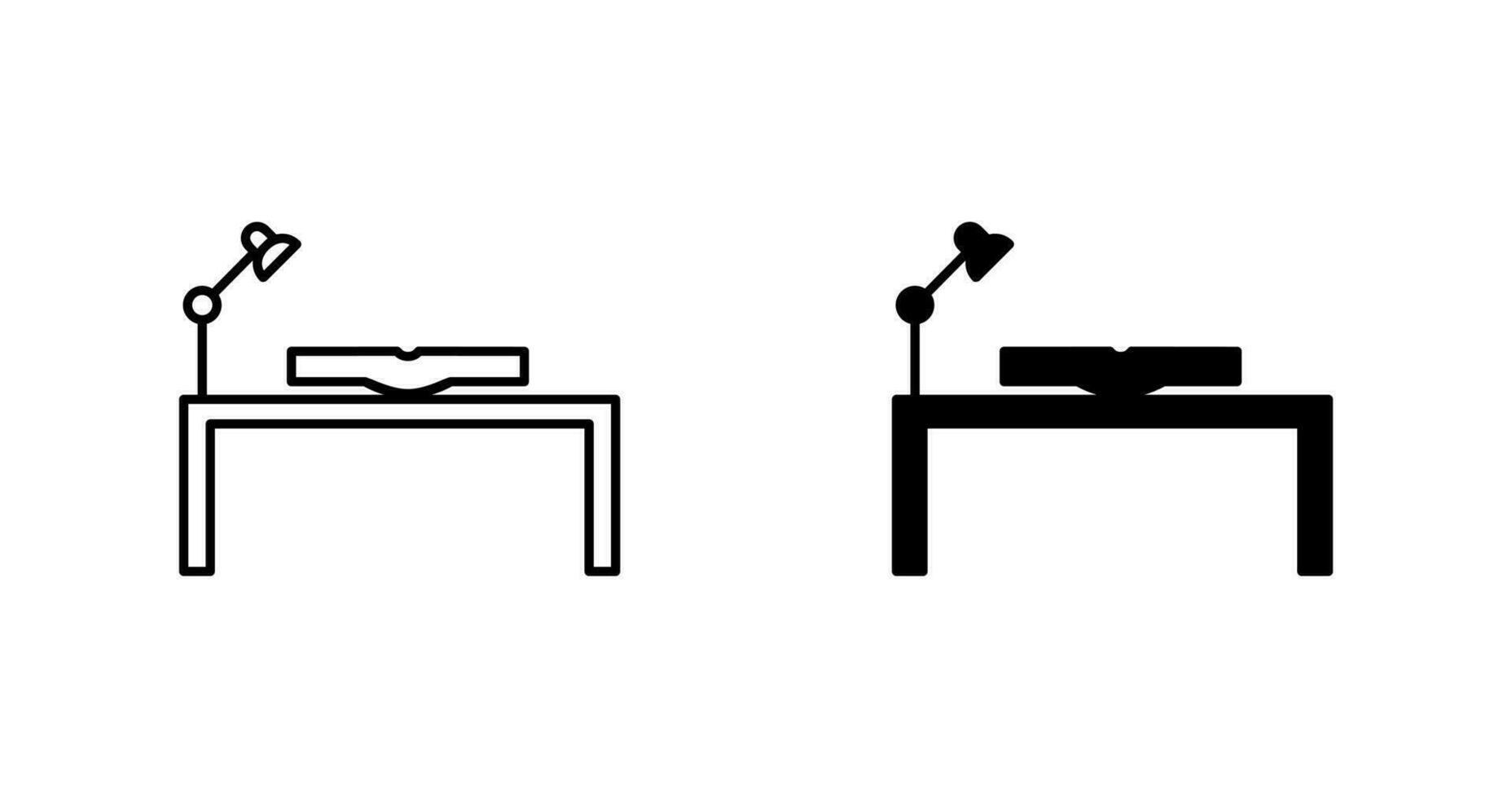 Unique Study Desk Vector Icon