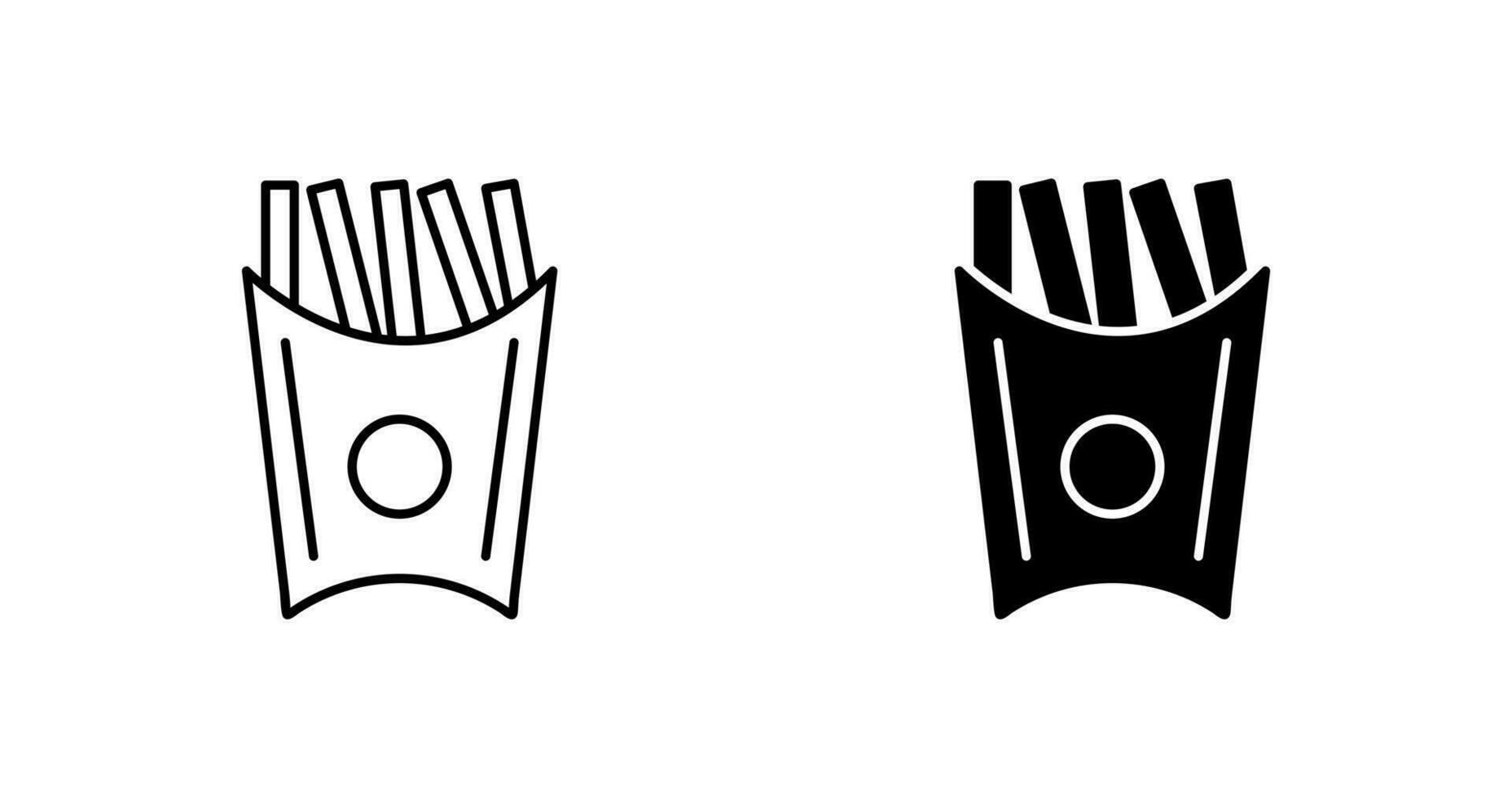 Unique French Fries Vector Icon