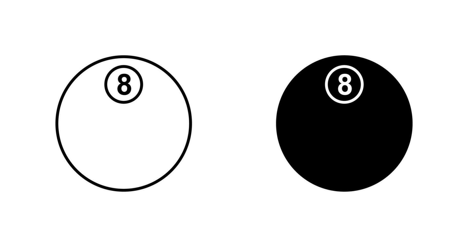 Unique Eight Ball Vector Icon