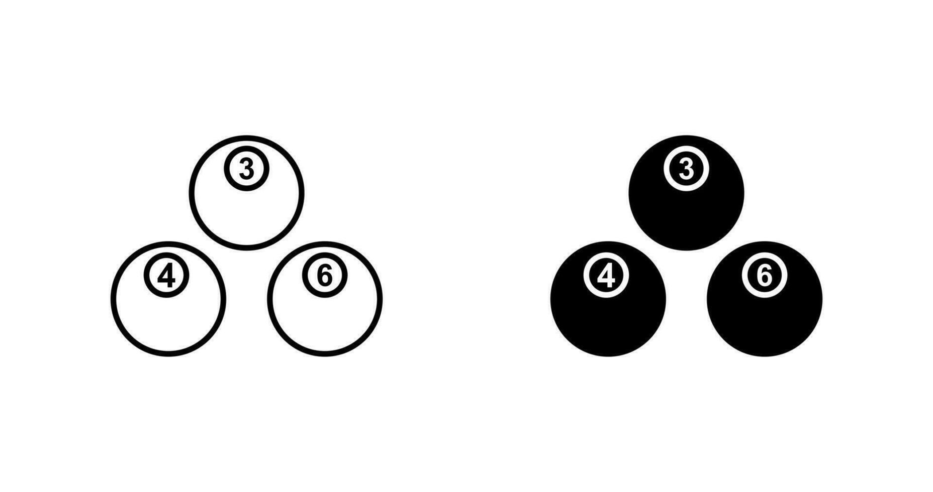 Unique Snooker Balls Vector Icon