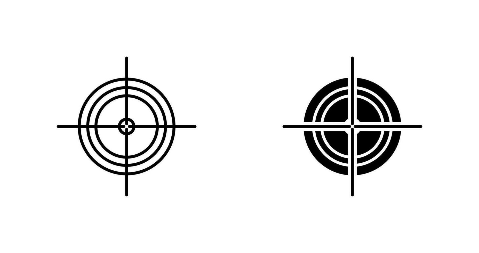 Unique Target Vector Icon