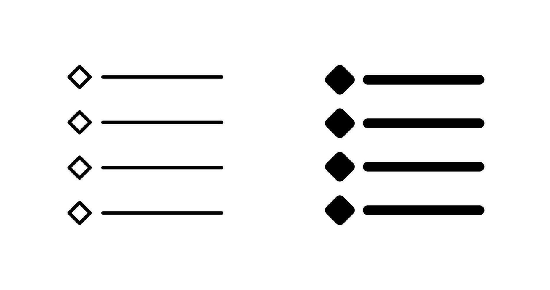 Unique Bulleted list Vector Icon