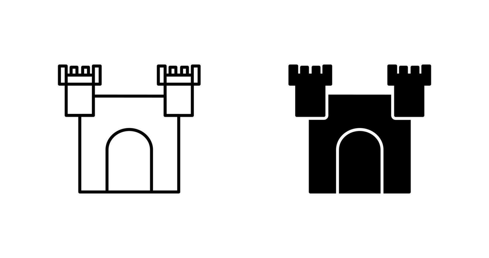 icono de vector de castillo único