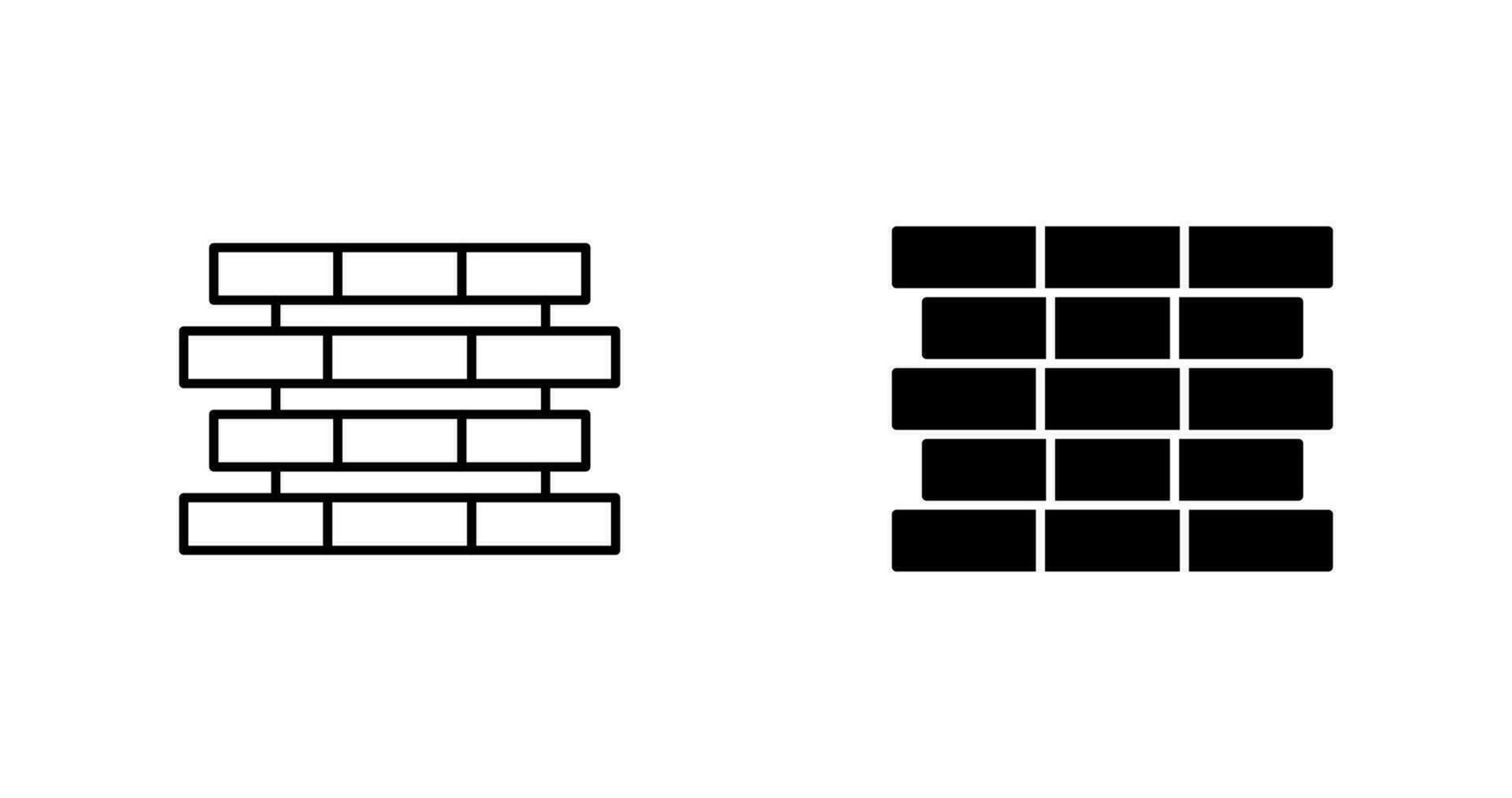 icono de vector de ladrillos únicos