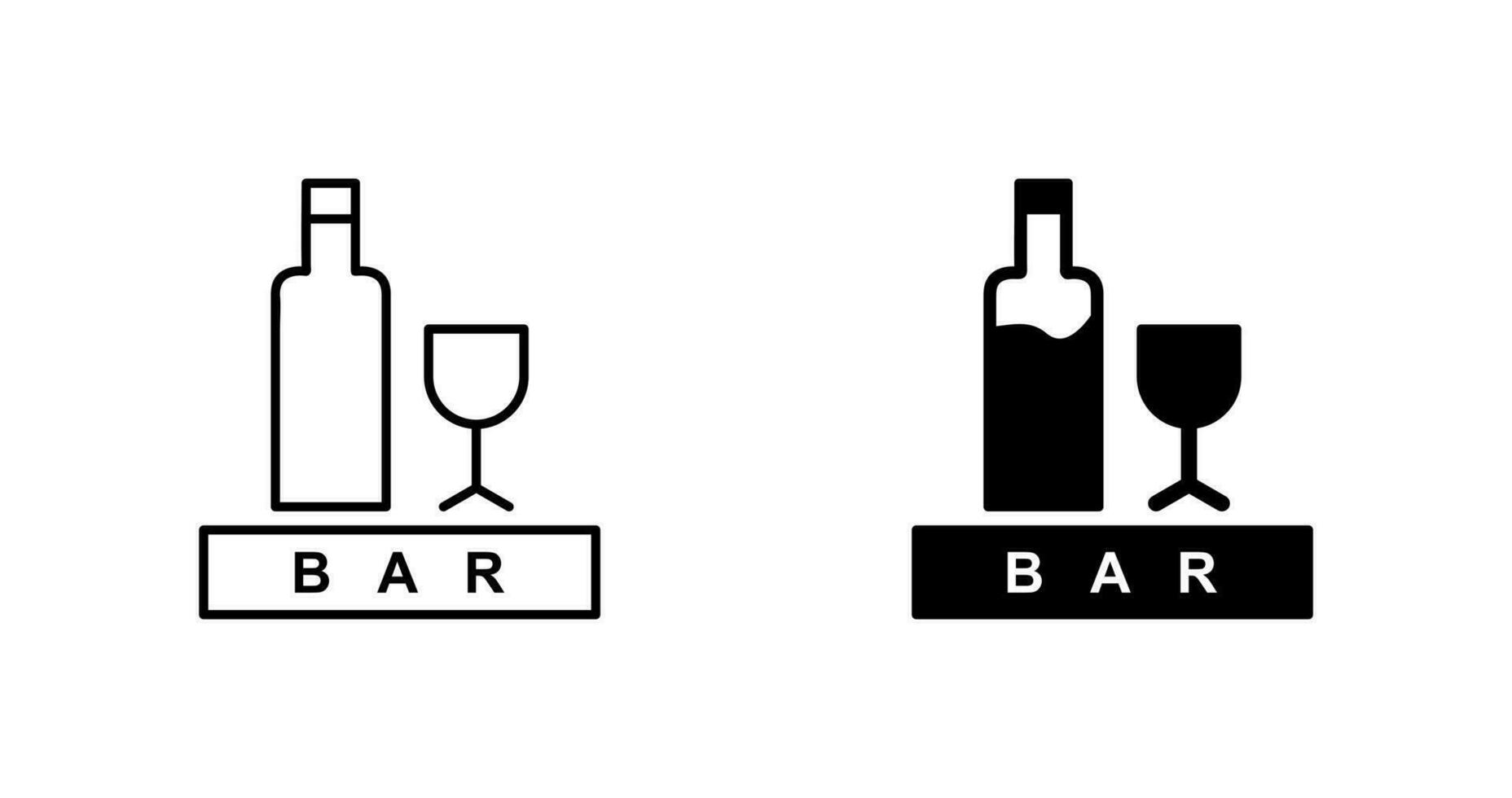 Unique Bar Sign Vector Icon