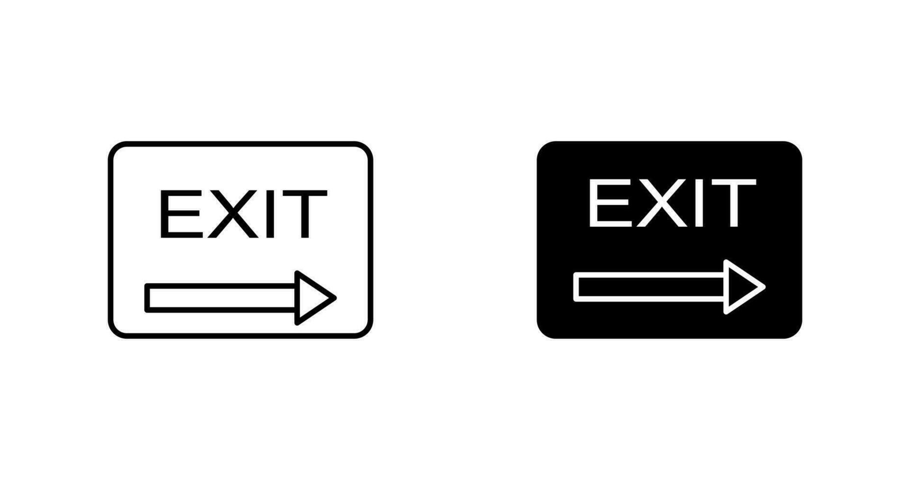 Unique Exit Vector Icon