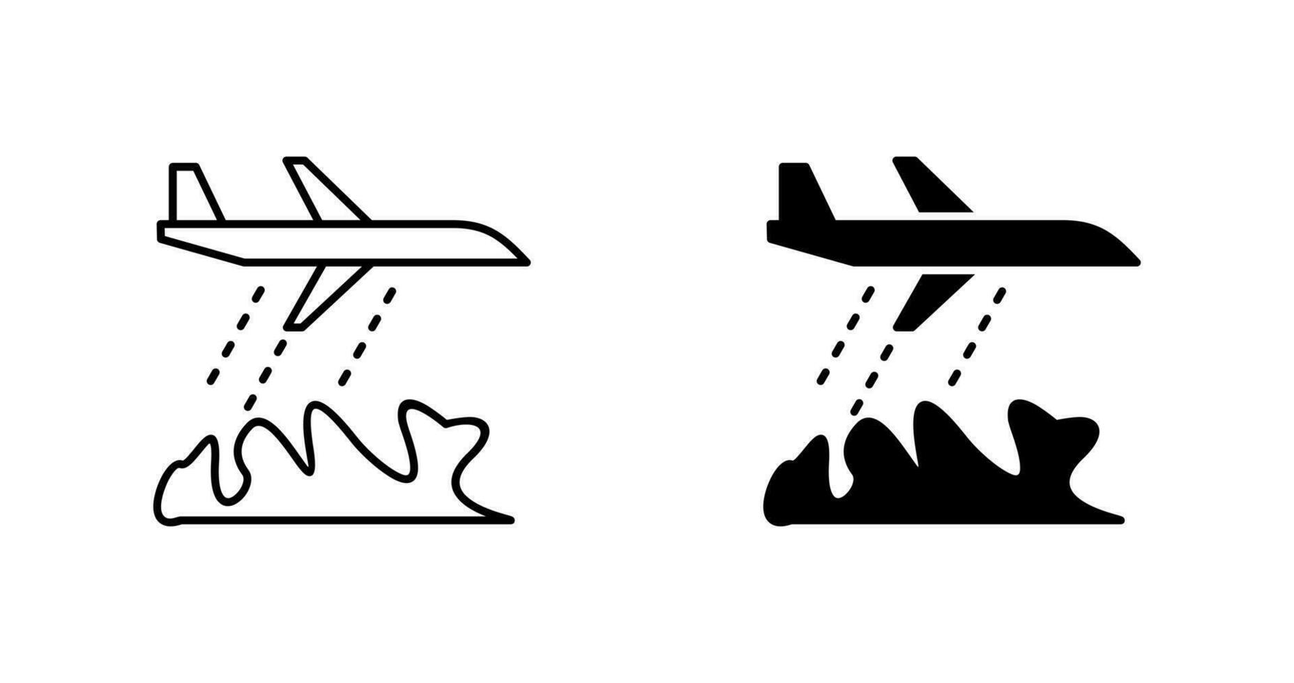 icono de vector de avión de bombero único