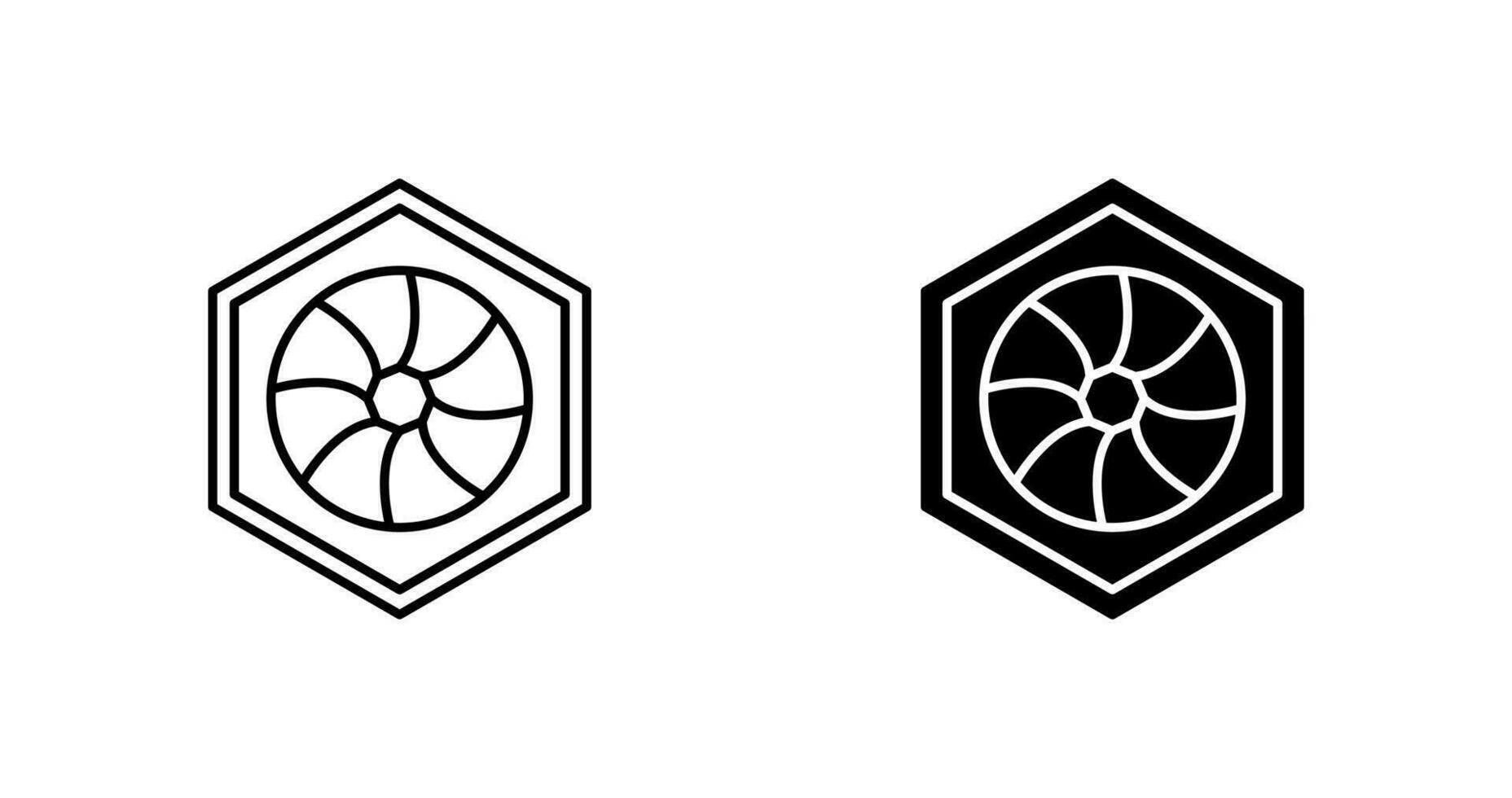 Unique Hexagonal Diaphram Vector Icon