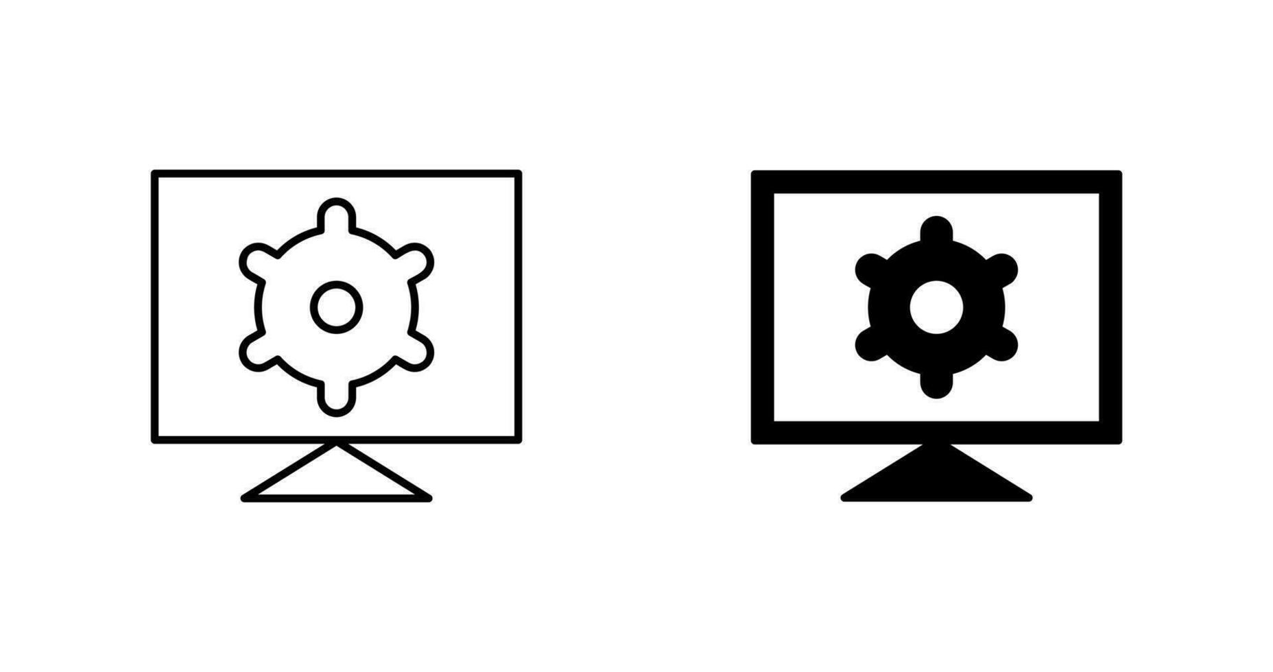 Computer Settings Vector Icon