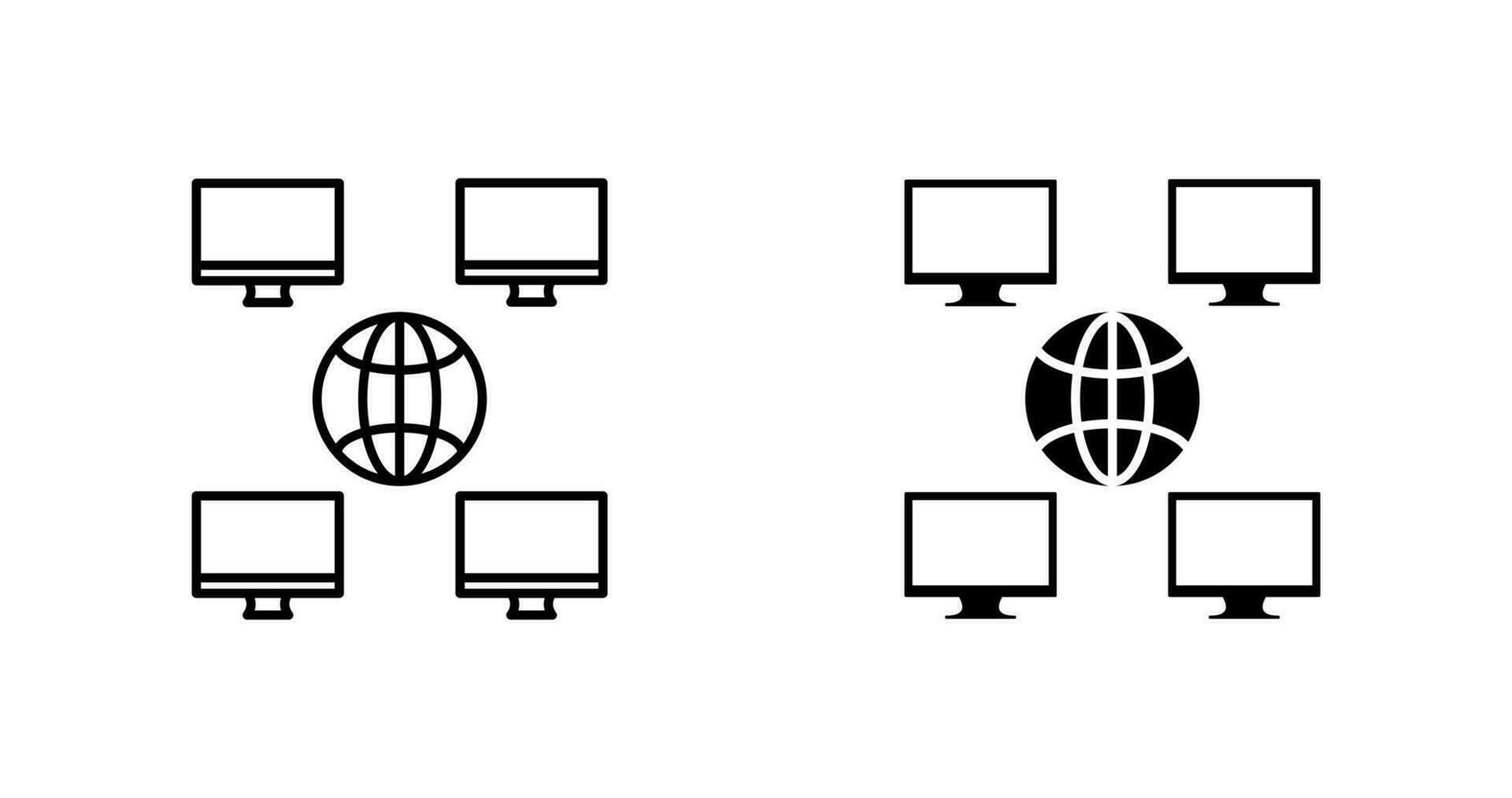 Unique Company Network Vector Icon