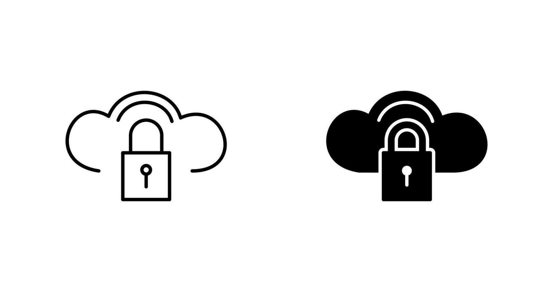 Secure Cloud Vector Icon