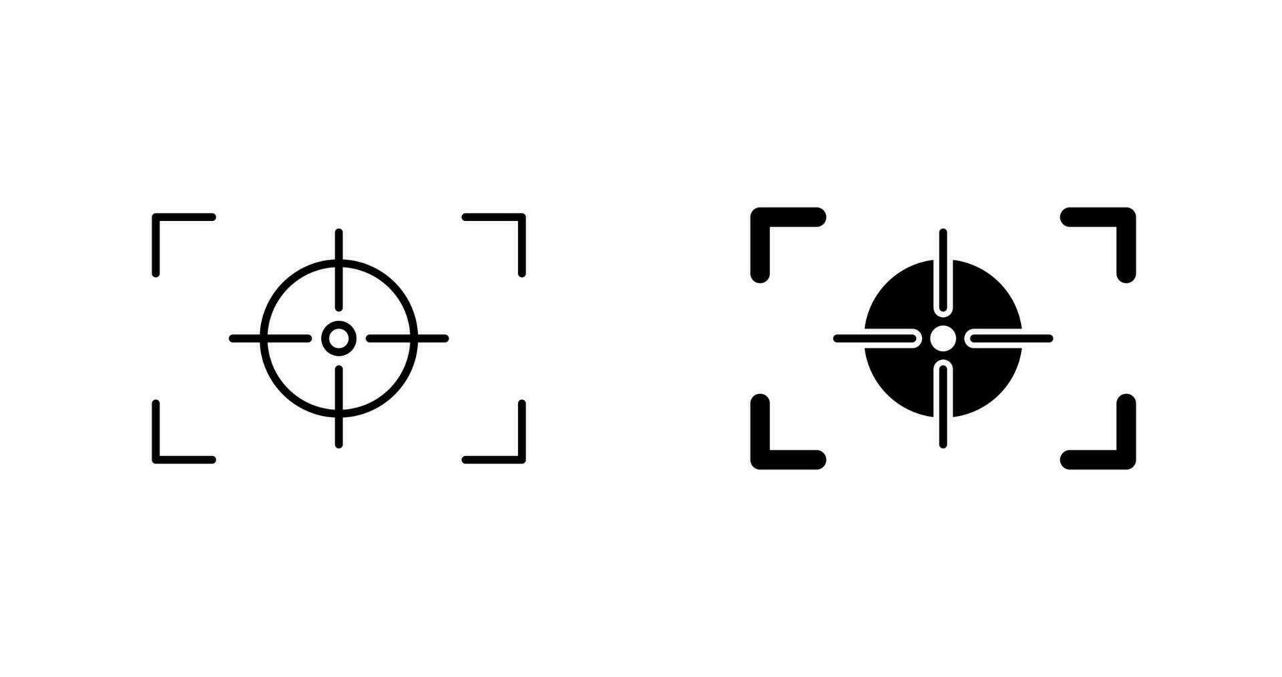 Unique Focus Horizontal Vector Icon