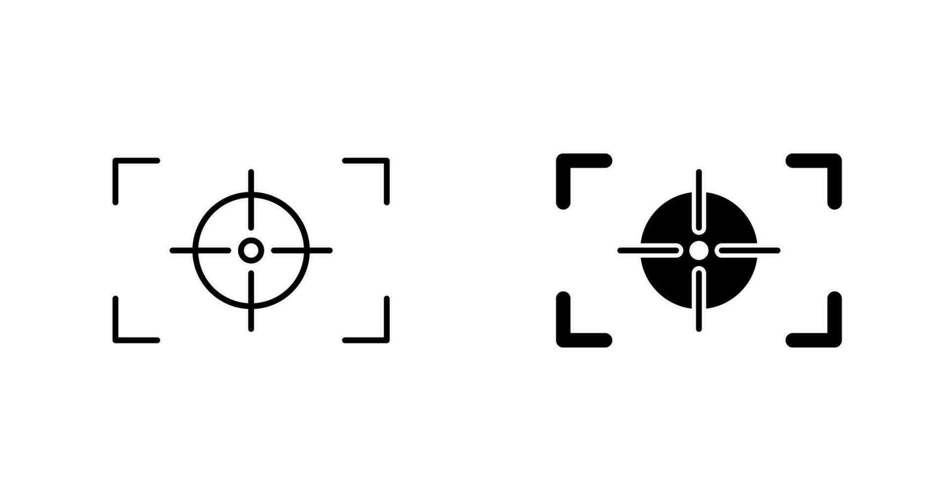 Unique Focus Horizontal Vector Icon