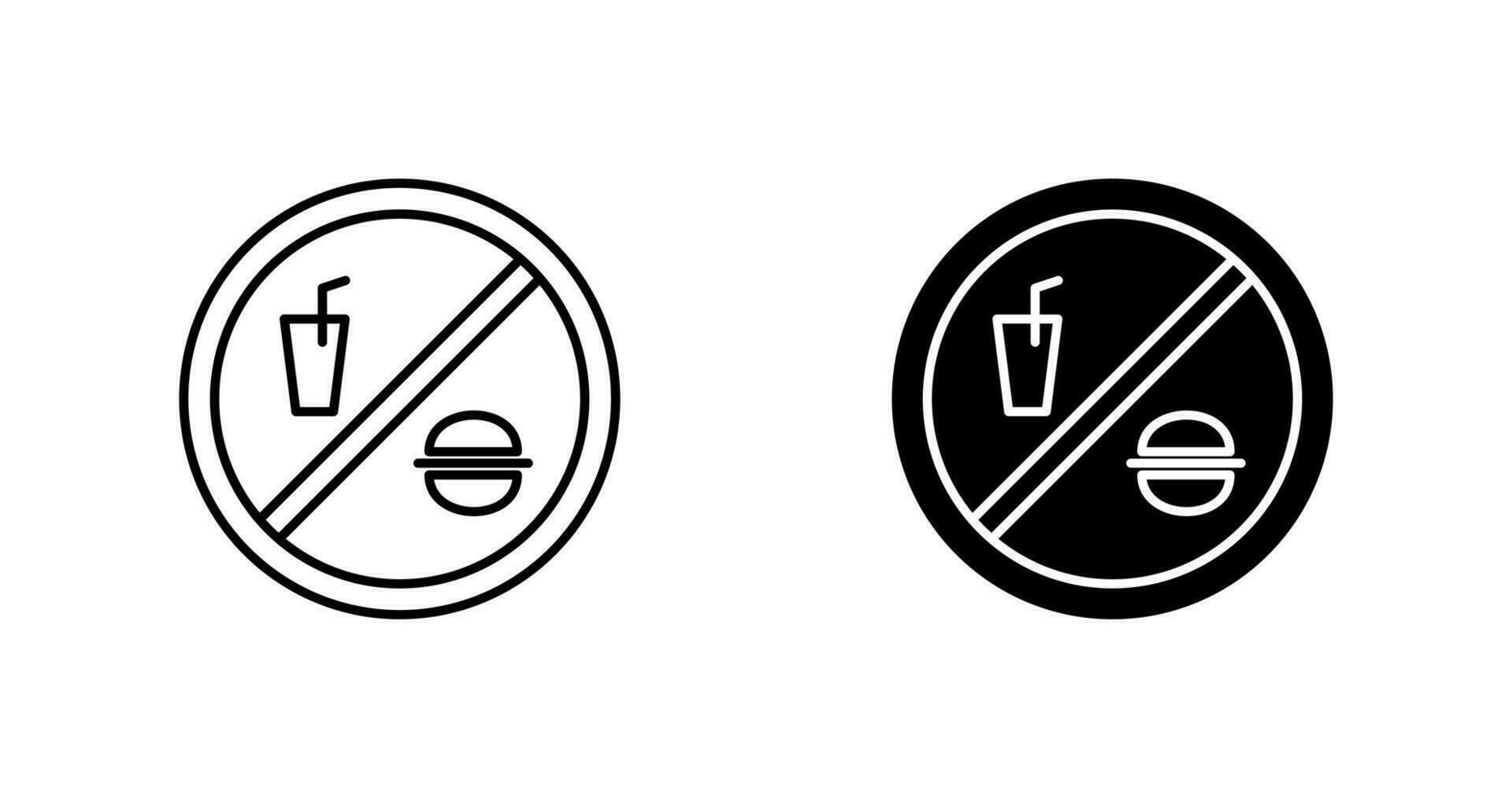 No Food or Drinks Vector Icon