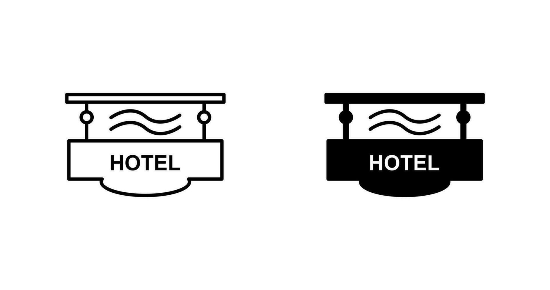 Hotel Sign Vector Icon