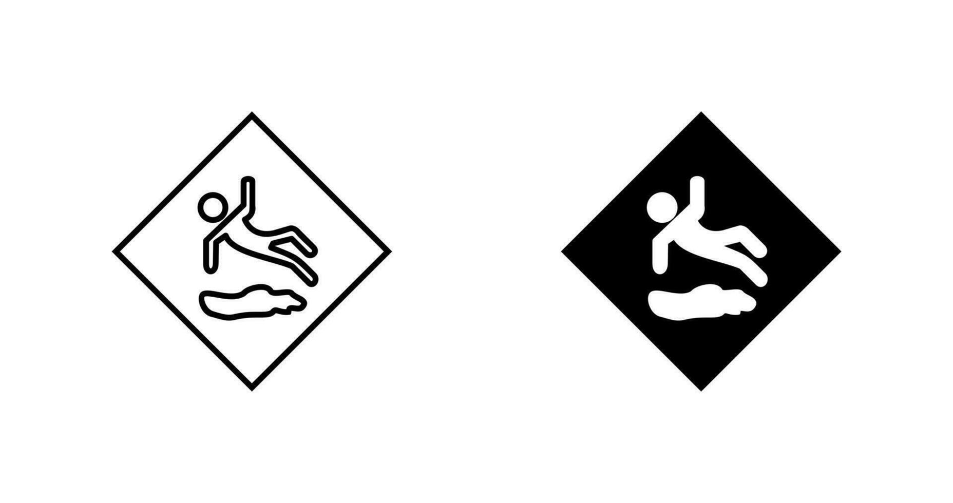 Danger of Slipping Vector Icon