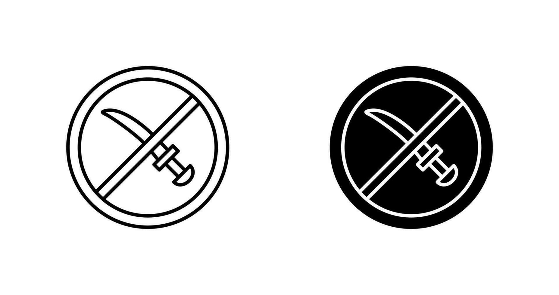 No Weapons Vector Icon