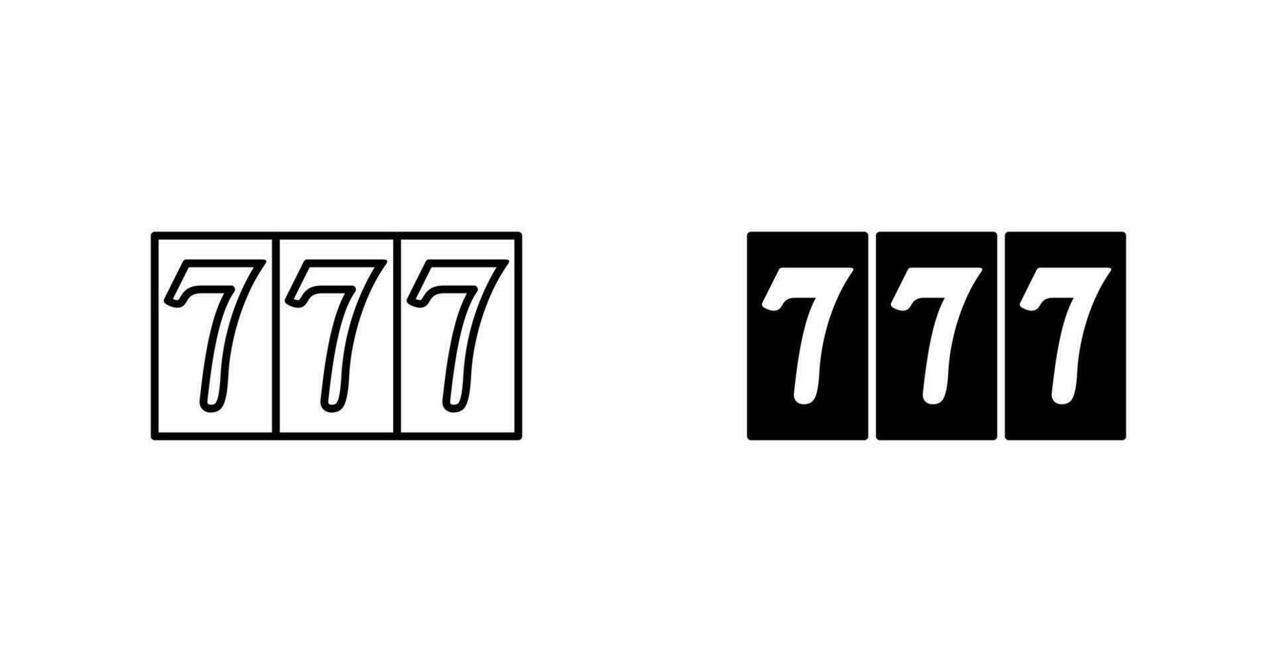 Triple Sevens Vector Icon