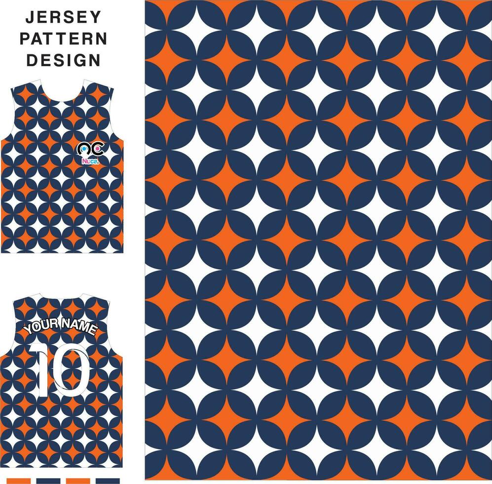 Geometric pattern gird square seamless concept vector jersey pattern template for printing or sublimation sports uniforms football volleyball basketball e-sports cycling and fishing Free Vector.