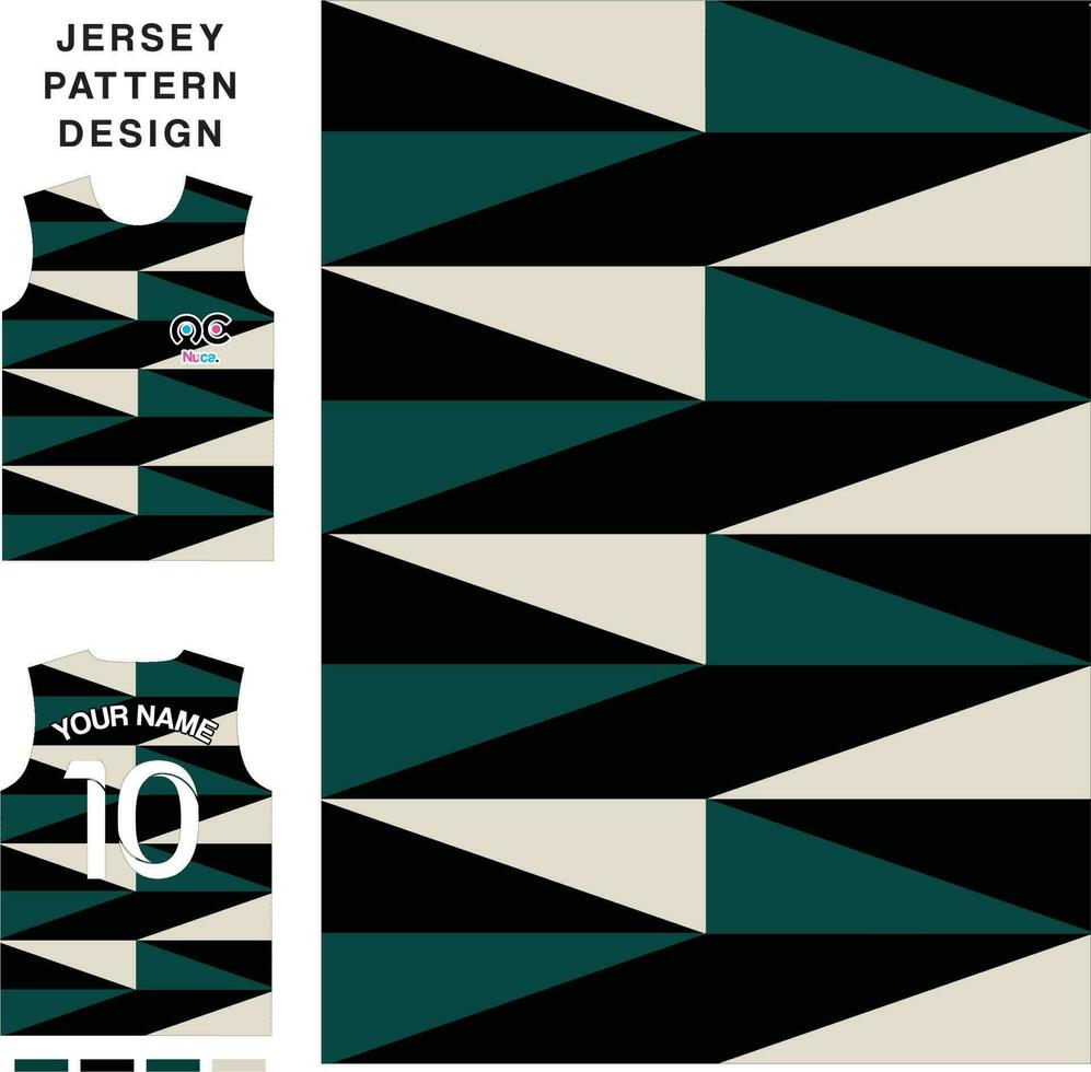 Abstract triangle concept vector jersey pattern template for printing or sublimation sports uniforms football volleyball basketball e-sports cycling and fishing Free Vector.