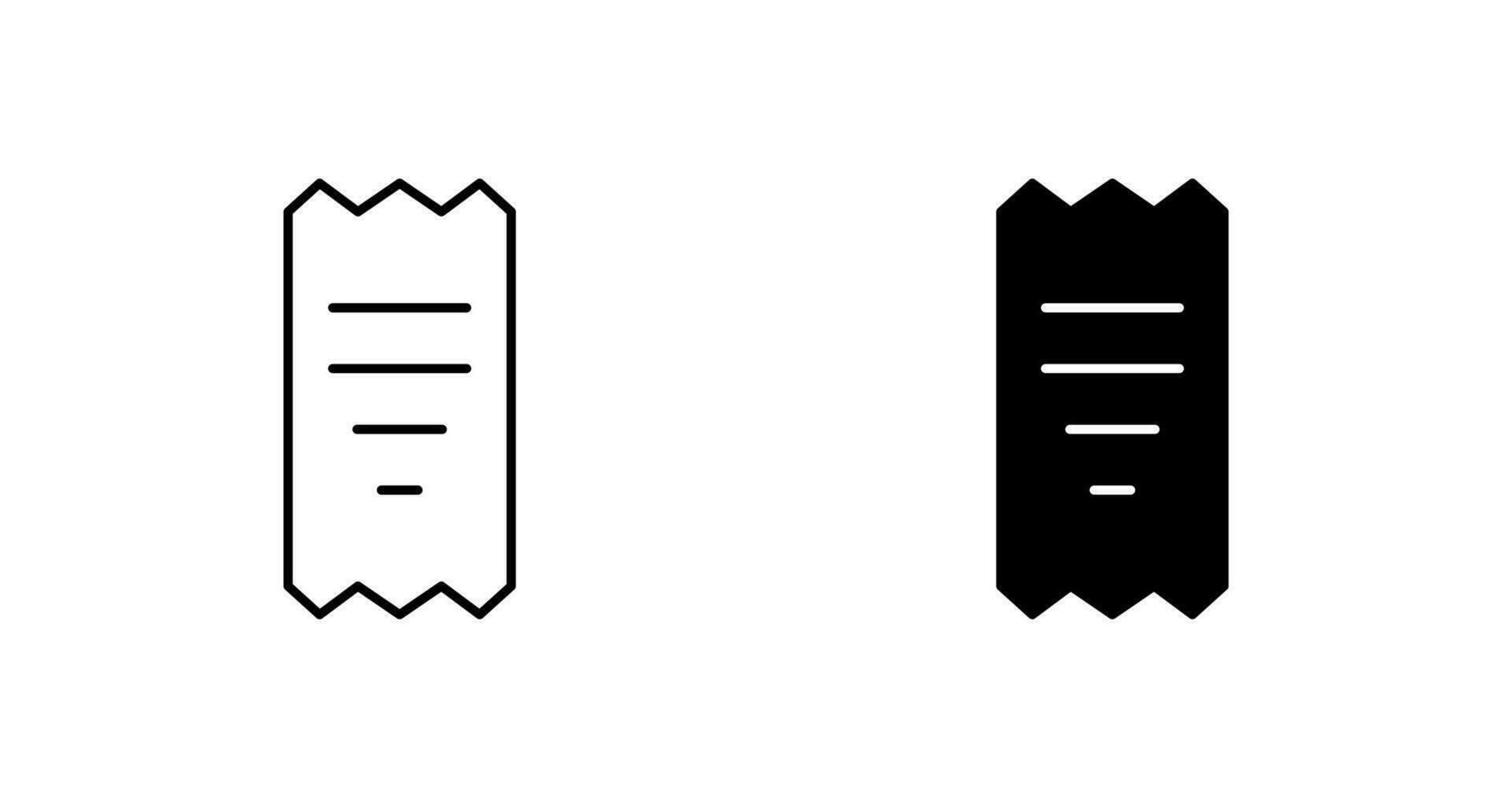 Unique Receipt Vector Icon