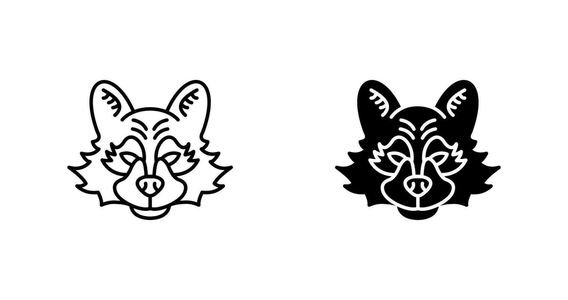 Raccoon Vector Icon