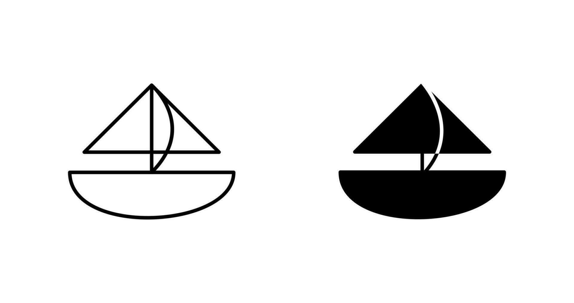 Small Yacht Vector Icon