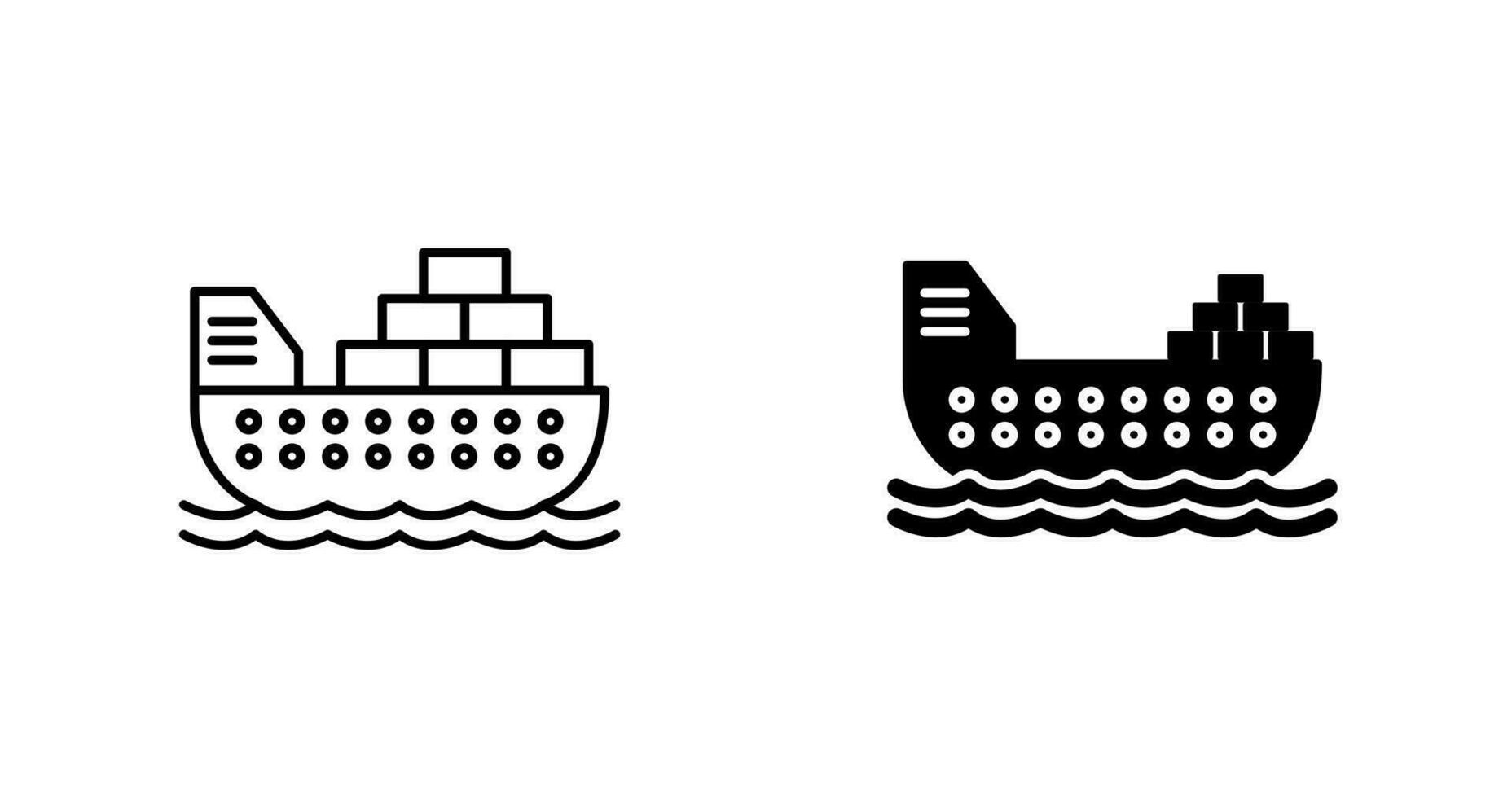 Cargo Ship Vector Icon