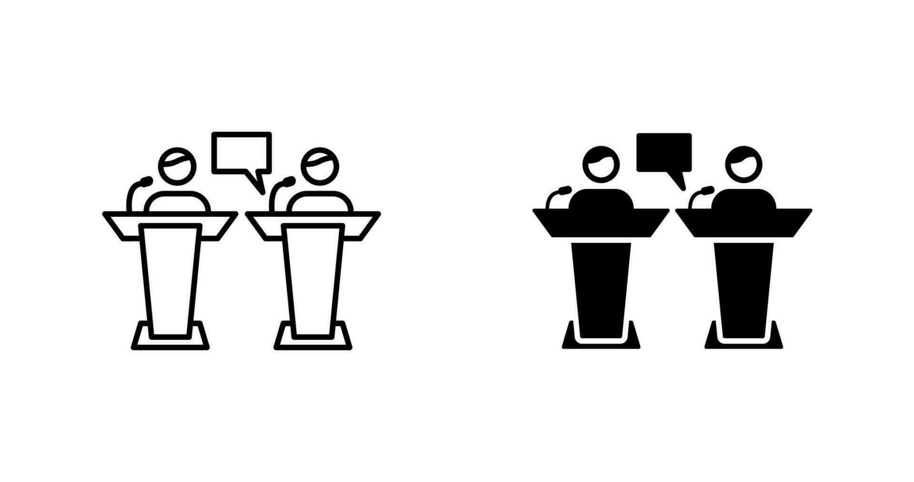 icono de vector de debate