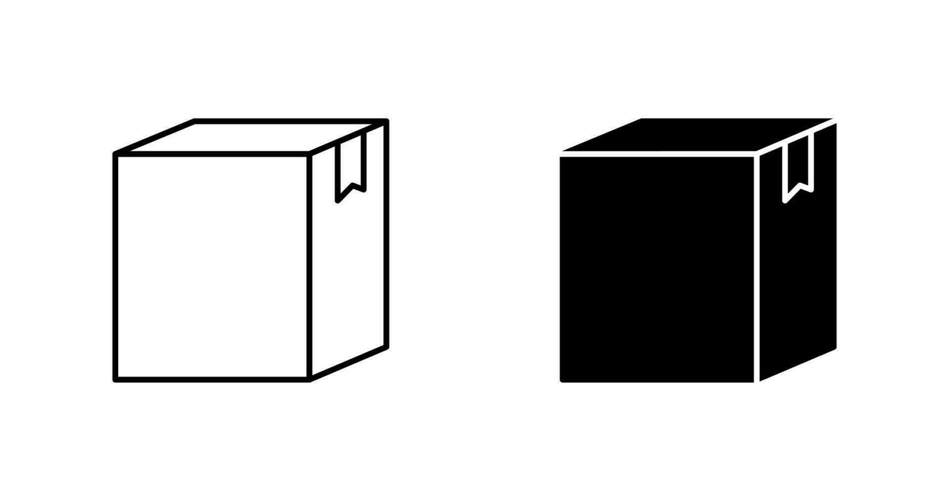 icono de vector de caja